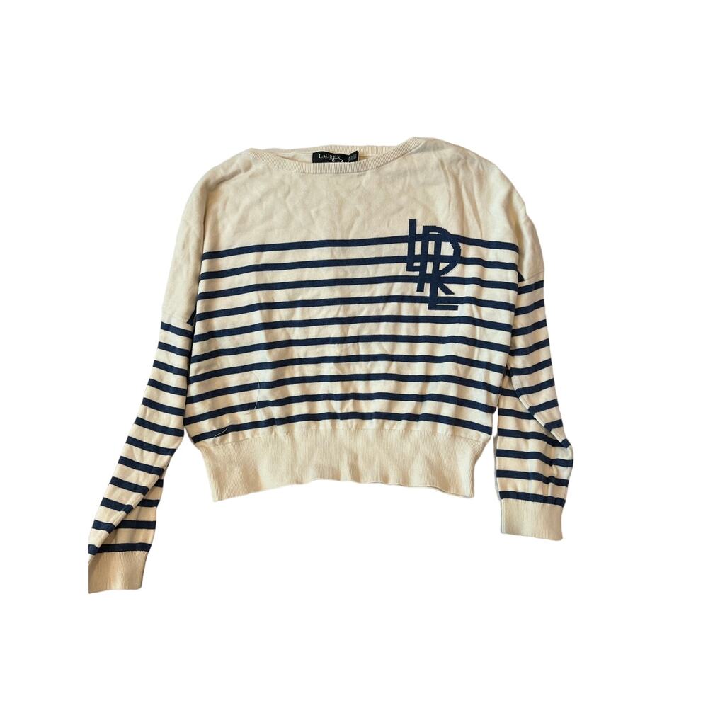 Ralphy Lauren Lauren Striped Sweater Womans XL 18-20